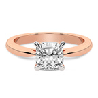 1.49 ct. cushion Azalea Solitaire Ring in 18kt rose gold front image