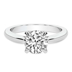 18kt White Gold Azalea Classic Solitaire 2mm Lab Diamond Ring front image