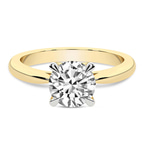 14kt Yellow Gold Azalea Classic Solitaire 2mm Lab Diamond Ring front image