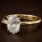 1.38 ct. emerald Juniper Solitaire Ring in 10kt rose gold color product image two