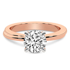9ct Rose Gold Juniper Crossover Solitaire Lab Diamond Ring front image