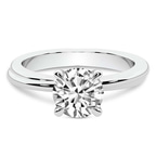 Platinum Juniper Crossover Solitaire Lab Diamond Ring front image