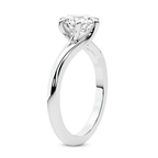 5.13 Ct ROUND Cut Seraphina Twist Prongs Solitaire 2mm Lab Diamond Ring in 14kt White Gold left