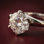 9ct Yellow Gold Seraphina Twist Prongs Solitaire 2mm Lab Diamond Ring color product image one