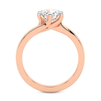 9ct Rose Gold Seraphina Twist Prongs Solitaire 2mm Lab Diamond Ring side right image one