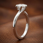Platinum Seraphina Twist Prongs Solitaire 2mm Lab Diamond Ring color product image two