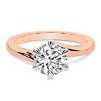 9ct Rose Gold Seraphina Twist Prongs Solitaire 2mm Lab Diamond Ring front image