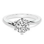 Platinum Seraphina Twist Prongs Solitaire 2mm Lab Diamond Ring front image