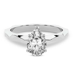 1.38 ct. pear Magnolia Solitaire Ring in 18kt white gold front image