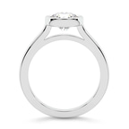 10kt White Gold Calliope Bezel Floating Solitaire Lab Diamond Ring side right image one