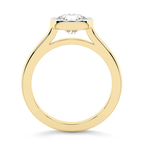 10kt Yellow Gold Calliope Bezel Floating Solitaire Lab Diamond Ring side right image one