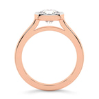 14kt Rose Gold Calliope Bezel Floating Solitaire Lab Diamond Ring side right image one