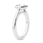 10kt White Gold Calliope Bezel Floating Solitaire Lab Diamond Ring standing product image one