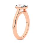 14kt Rose Gold Calliope Bezel Floating Solitaire Lab Diamond Ring standing product image one