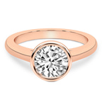 9ct Rose Gold Calliope Bezel Floating Solitaire Lab Diamond Ring front image