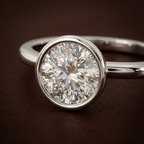 2.71 ct. heart Eugenia Solitaire Ring in 10kt rose gold color product image one