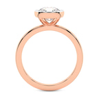 10kt Rose Gold Eugenia Classic Bezel Solitaire Lab Diamond Ring side right image one