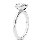 18kt White Gold Eugenia Classic Bezel Solitaire Lab Diamond Ring standing product image one