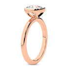 10kt Rose Gold Eugenia Classic Bezel Solitaire Lab Diamond Ring standing product image one
