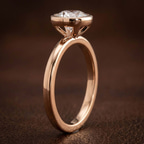 2.71 ct. heart Eugenia Solitaire Ring in 10kt rose gold color product image two