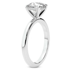 1.29 Ct Heart Cut Mildred Hidden Halo Solitaire Lab Diamond Ring in 14kt White Gold left