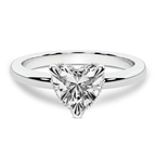 1.29 Ct Heart Cut Mildred Hidden Halo Solitaire Lab Diamond Ring in 14kt White Gold front image