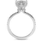 1.95 Ct Round Cut Mereia Secret Halo Lab Diamond Ring in 14kt White Gold right