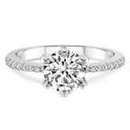 Platinum Mereia Secret Halo Lab Diamond Ring front image