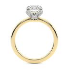 9ct Yellow Gold Mabel Petal Solitaire Lab Diamond Ring side right image one