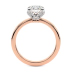 14kt Rose Gold Mabel Petal Solitaire Lab Diamond Ring side right image one