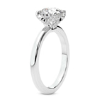 Platinum Mabel Petal Solitaire Lab Diamond Ring standing product image one