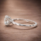 9ct Yellow Gold Mabel Petal Solitaire Lab Diamond Ring color product image two
