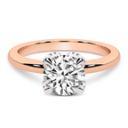 14kt Rose Gold Mabel Petal Solitaire Lab Diamond Ring front image
