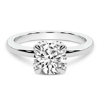 Platinum Mabel Petal Solitaire Lab Diamond Ring front image