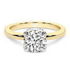 9ct Yellow Gold Mabel Petal Solitaire Lab Diamond Ring front image