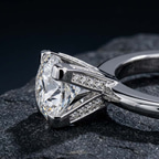 2.99 ct. oval Cordelia Solitaire Ring in 10kt white gold color product image one