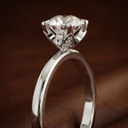 2.82 ct. round Matilda Solitaire Ring in 14kt rose gold color product image two