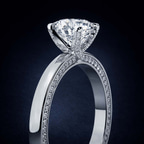 2.82 ct. round Edith Solitaire Ring in 18kt rose gold color product image one