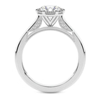 18kt White Gold Esther Tacori Style Solitaire Lab Diamond Ring side right image one