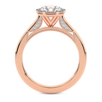 9ct Rose Gold Esther Tacori Style Solitaire Lab Diamond Ring side right image one