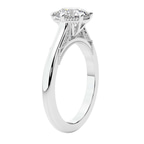 18kt White Gold Esther Tacori Style Solitaire Lab Diamond Ring standing product image one