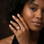2.80 ct. princess Esther Solitaire Ring in 14kt rose gold model image two