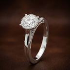 2.80 ct. princess Esther Solitaire Ring in 14kt rose gold color product image two