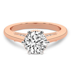 9ct Rose Gold Esther Tacori Style Solitaire Lab Diamond Ring front image