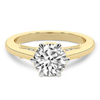 9ct Yellow Gold Esther Tacori Style Solitaire Lab Diamond Ring front image