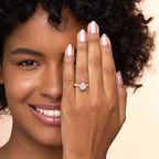 2.82 ct. round Eternia lab diamond ring in 14kt yellow gold model image