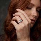 10kt White Gold Regalia Milgrain Lab Diamond Ring model image