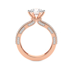 14kt Rose Gold Regalia Milgrain Lab Diamond Ring side right image one