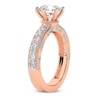 14kt Rose Gold Regalia Milgrain Lab Diamond Ring standing product image one