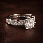 10kt White Gold Regalia Milgrain Lab Diamond Ring color product image two